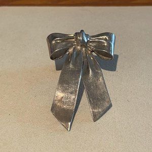 Vintage Sterling Bow Tie Tack Pin